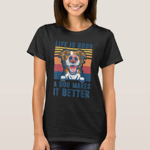 Camiseta Frontera Collie Dog Divertido Perro Papá Mamá Homb