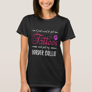 Camiseta Frontera Collie Dog Lover Tattoo Gracioso Perro Ma
