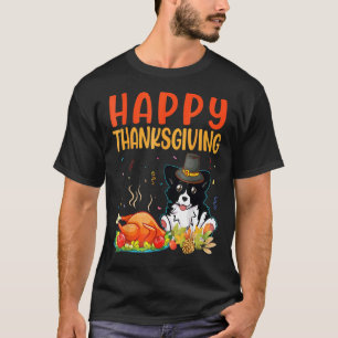Camiseta Frontera Collie Dog Mira carne de Turquía Feliz Mi