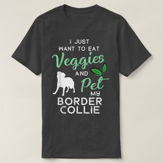 Camiseta Frontera Collie Funny Dueño Vegan Perro Lover Xmas (Diseño del anverso)