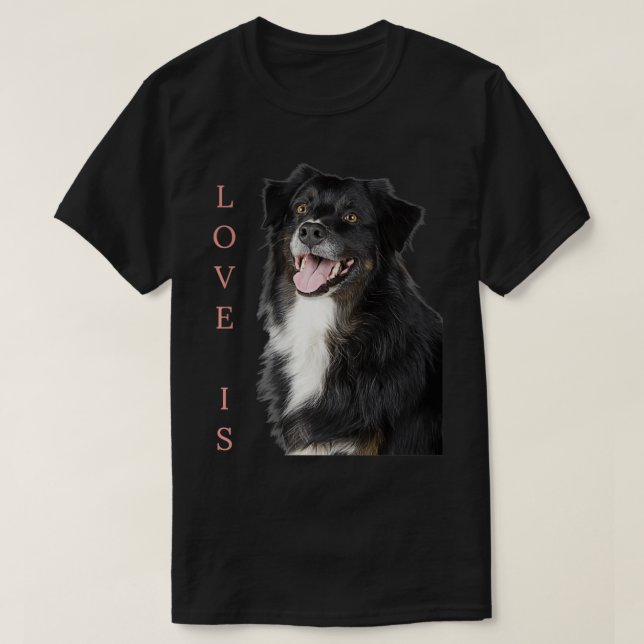 Camiseta Frontera Collie Mujeres Hombres Niños Aman Perro M (Diseño del anverso)