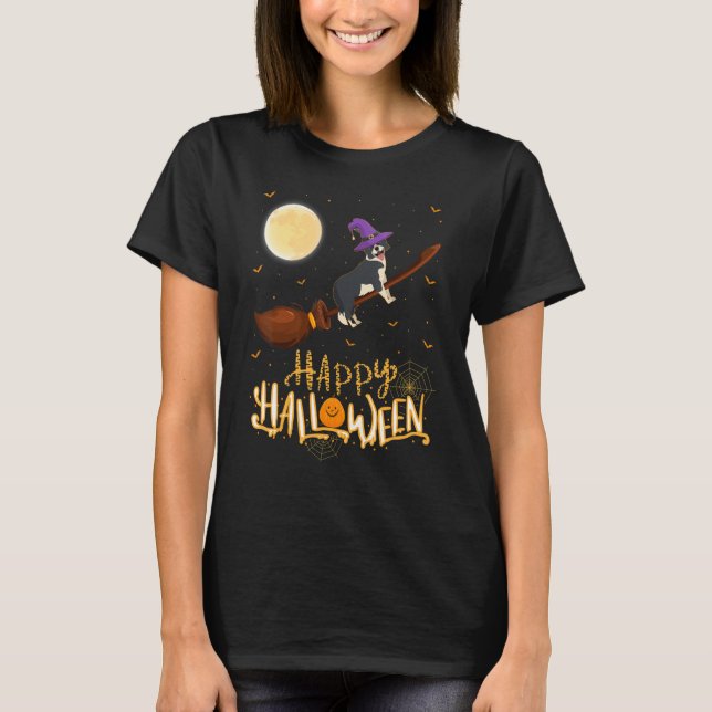 Camiseta Frontera Collie Ride Brujas Shotgun Frontera Perro (Anverso)