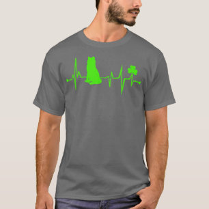 Camiseta Frontera Collie Shamrock Heartbeat St Patricks Day
