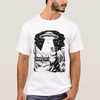 Camiseta Frontera Collie Ufo 90 Alien Cowboy Occidental