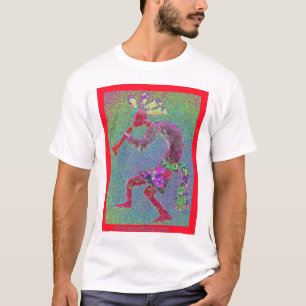 CAMISETA FRONTERA ROJA ROJA MÍSTICA DE KOKOPELLI