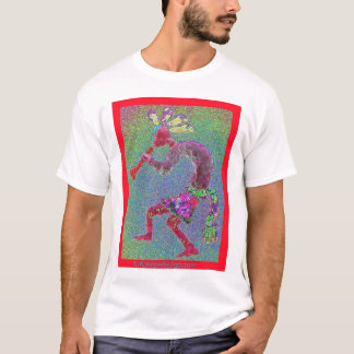CAMISETA FRONTERA ROJA ROJA MÍSTICA DE KOKOPELLI