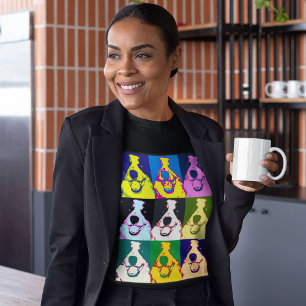 Camiseta Fronteras de Collie Pop Art Women