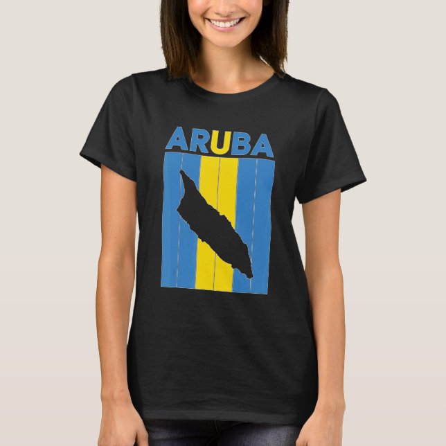 Camiseta Fronteras del país de Aruba (Anverso)