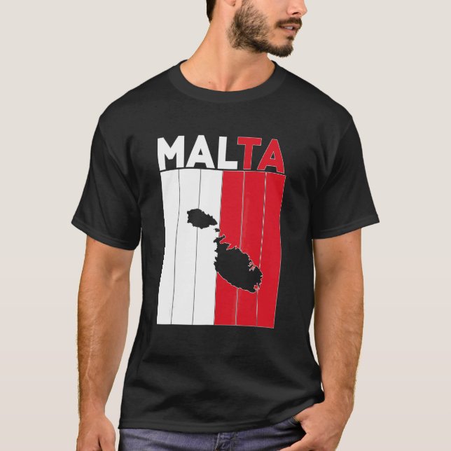Camiseta Fronteras del país de Malta (Anverso)