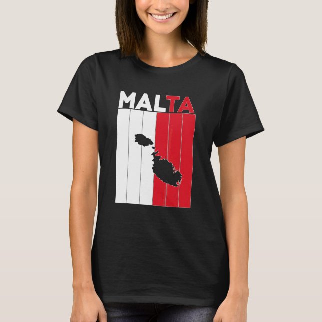 Camiseta Fronteras del país de Malta (Anverso)