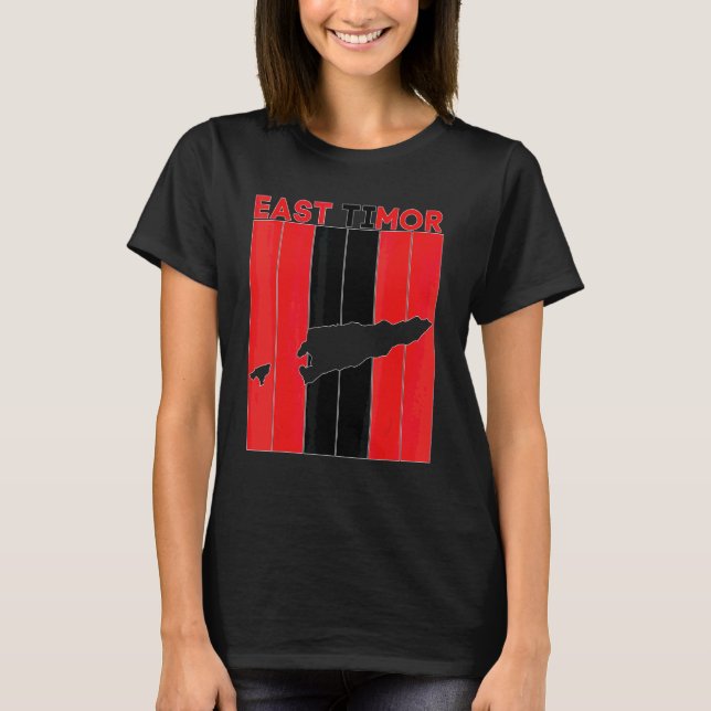 Camiseta Fronteras del país de Timor Oriental (Anverso)
