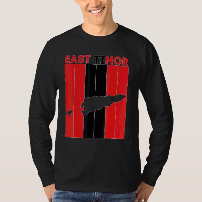 Camiseta Fronteras del país de Timor Oriental (Anverso)