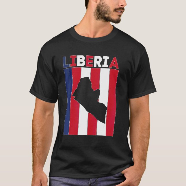 Camiseta Fronteras del país Liberia (Anverso)