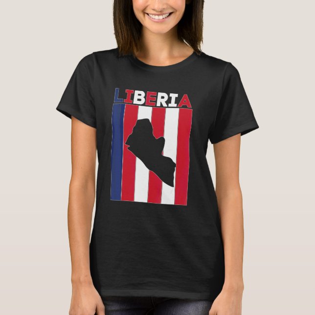 Camiseta Fronteras del país Liberia (Anverso)