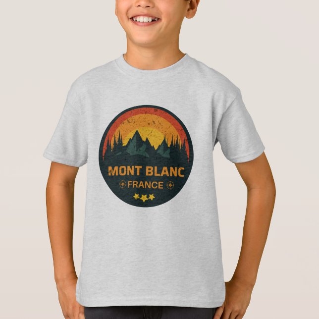 Camiseta Fronteras entre Francia e Italia con Chamonix Mont (Anverso)