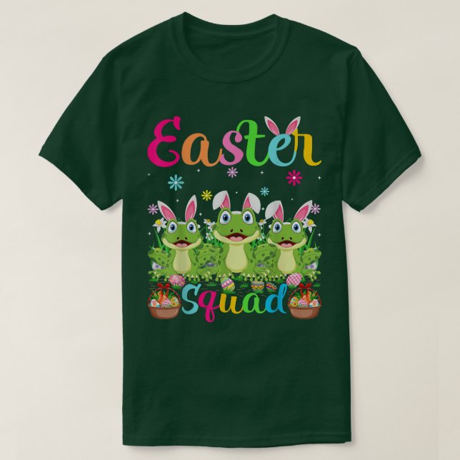 Camiseta Frony Bunny Ear Gracioso Escuadrón de Pascua de Se (Diseño del anverso)