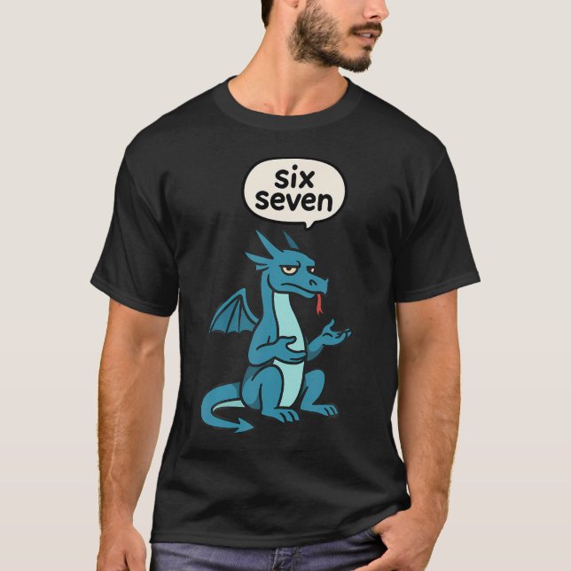 Camiseta Frost Blue 67 Six Seven 6-7 Dragon - Teen Kids Bra (Anverso)