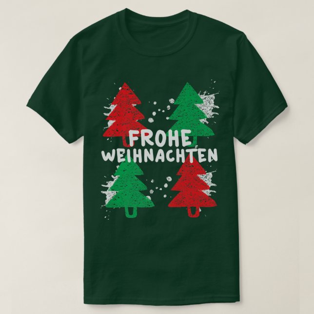 Camiseta Frost Weihnachten Árbol de Navidad Tre verde y roj (Diseño del anverso)