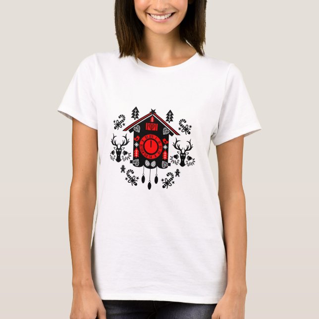 Camiseta Frost Weihnachten Reloj de Cuco Alemán (Anverso)