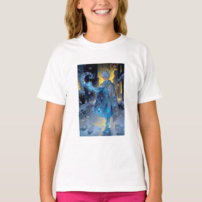 Camiseta Frostmaker of a Moonlit Street – A Winter Portrait (Anverso)