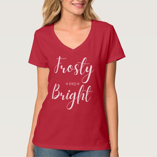 Camiseta Frosty & Bright Christmas (Anverso)
