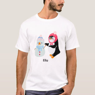 Camiseta Frosty el muñeco de nieve y el pingüino