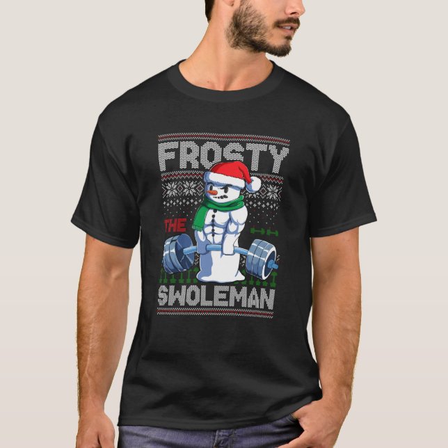 Camiseta Frosty El Navidad Feo Del Swoleman Dulce Funny S (Anverso)