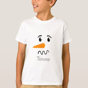 Camiseta Frosty el rostro confuso del hombre de nieve