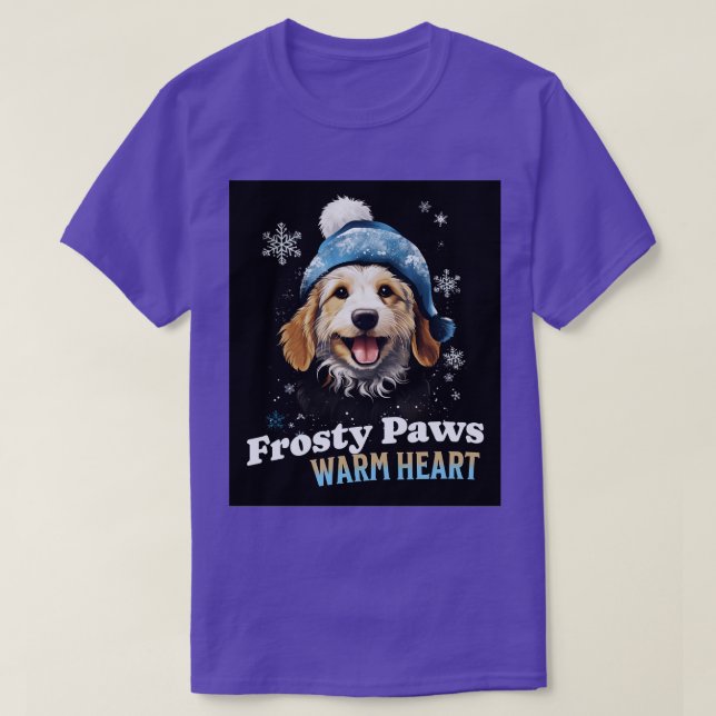 Camiseta Frosty Paws Corazones cálidos (Diseño del anverso)