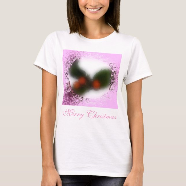 Camiseta Frosty Pink Holly (Anverso)