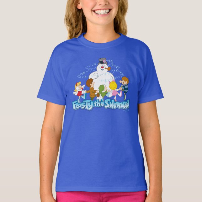 Camiseta Frosty the Snowman™ | Jugar con escarcha y niños (Anverso)