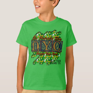 Camiseta Frotación hacia fuera T de Camo del St Pat de los