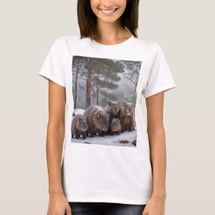 Camiseta Frozen Burrow: Familia Wombat australiana
