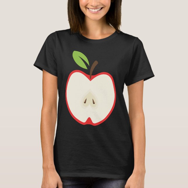 Camiseta Fruit Apple Half Slice Trendy Halloween Fruits Cos (Anverso)
