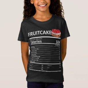Camiseta Fruit Cake Hechos Nutricionales Acción de Gracias