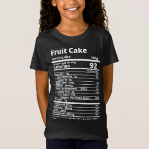 Camiseta Fruit Cake Nutrition Hechos Alimentos Acción de Gr
