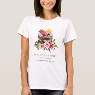 CAMISETA FRUIT FLORAL CAKE PATISSERIE CUPCAKE BAKERY CHEF