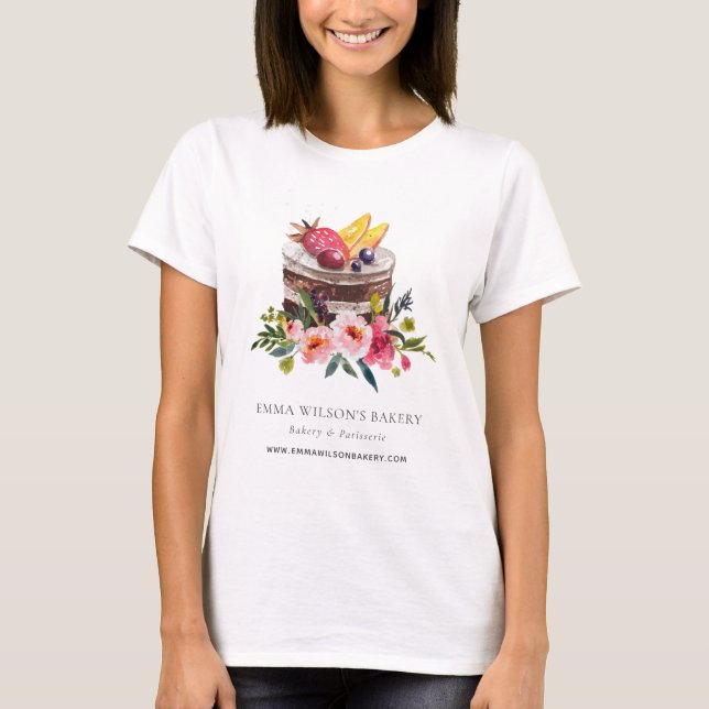 CAMISETA FRUIT FLORAL CAKE PATISSERIE CUPCAKE BAKERY CHEF (Anverso)