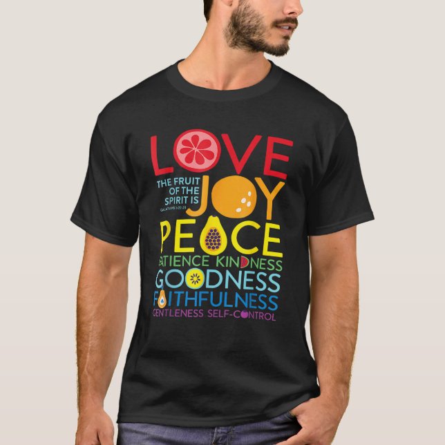 Camiseta Fruit Of The Spirit Galatians 522 Inspirational Ch (Anverso)