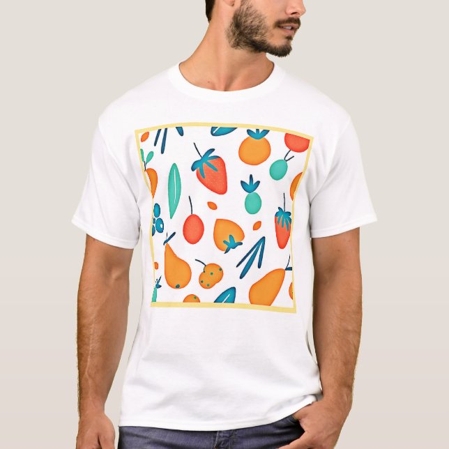 Camiseta Fruit Whimsy: Modelo de juego (Anverso)