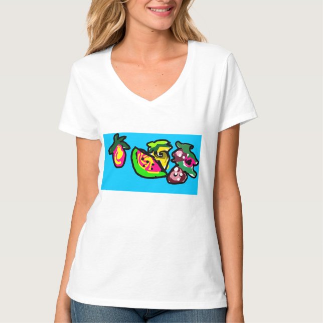 Camiseta Fruits art fun  (Anverso)