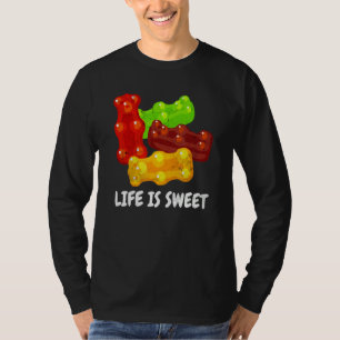 Camiseta Fruity Candy Gummy Bear Life Es Dulce Hombres Muje