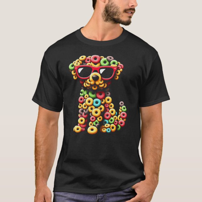 Camiseta Fruity Feline Fun Fruit Loops Cat (Anverso)