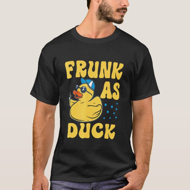 Camiseta Frunk As Duck   Rubber Duck Drinking Meme Humor 4 (Anverso)