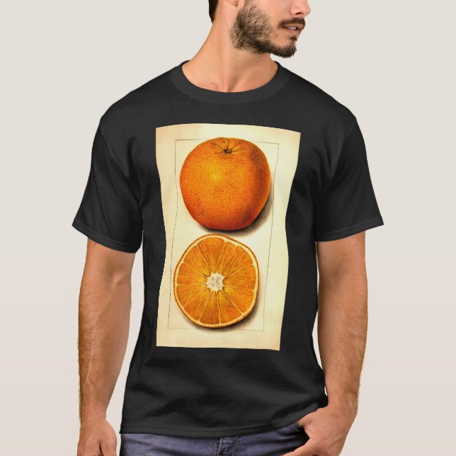 Camiseta Fruta acuática del Naranja de la Marina Botánica V (Anverso)