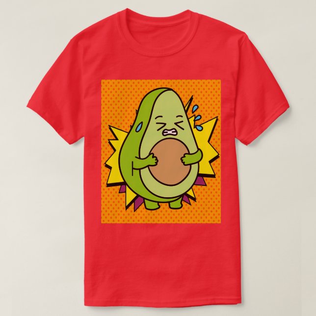 Camiseta Fruta aguacate 10 divertida (Diseño del anverso)