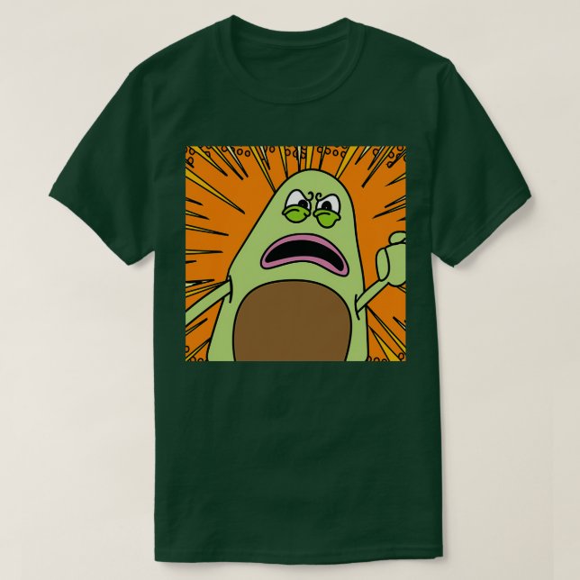 Camiseta Fruta aguacate 3 divertida (Diseño del anverso)