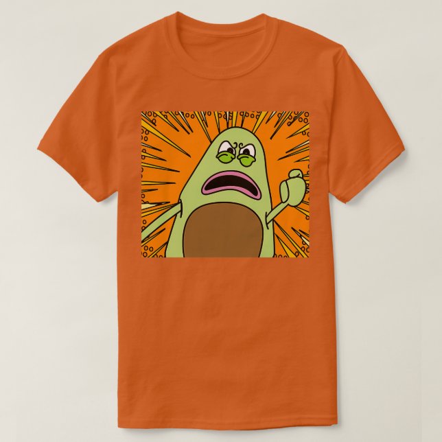 Camiseta Fruta aguacate 7 divertida (Diseño del anverso)