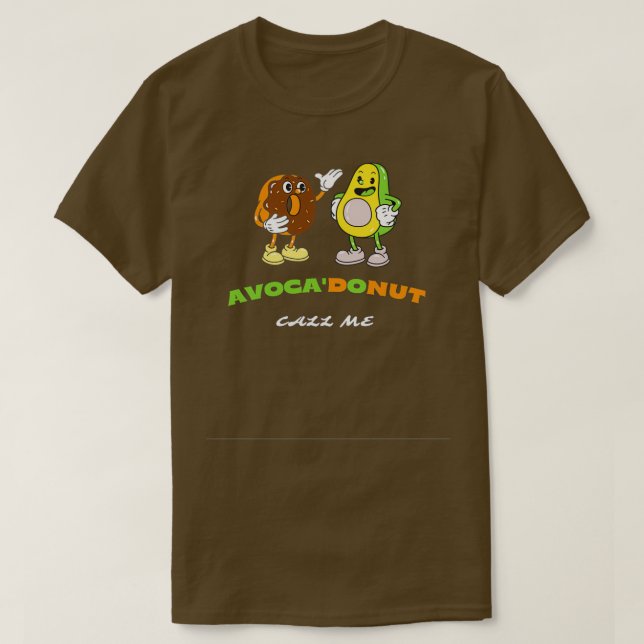 Camiseta fruta aguacate con puntas de aguacate donut y donu (Diseño del anverso)