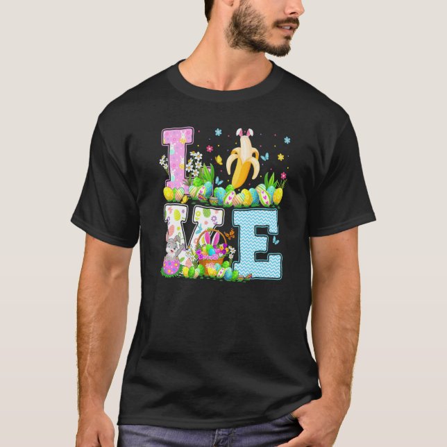 Camiseta Fruta bananera Semana Santa Huevos Caza Divertida  (Anverso)